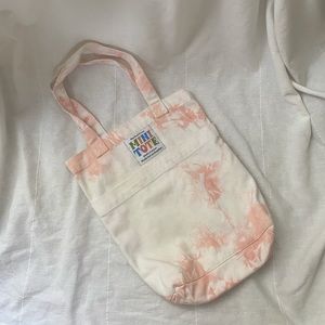 Big Bud Press Mini Tote in pink and white tie dye